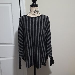 Kerisma RYU Stripe Sweater Top Medium Large M / L Grey Gray Black
